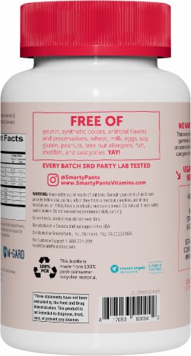 SmartyPants® Kids Strawberry Creme Probiotic Gummies Perspective: back