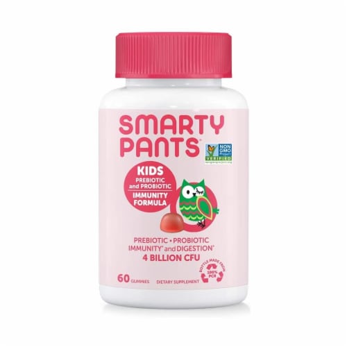 SmartyPants Kids Probiotic and Prebiotic Immunity Formula Strawberry Crème Gummies Perspective: back