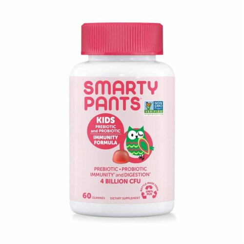 SmartyPants Kids Probiotic and Prebiotic Immunity Formula Strawberry Crème Gummies Perspective: back