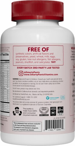 SmartyPants® Kids Complete Cherry Berry Multivitamin Gummies Perspective: back