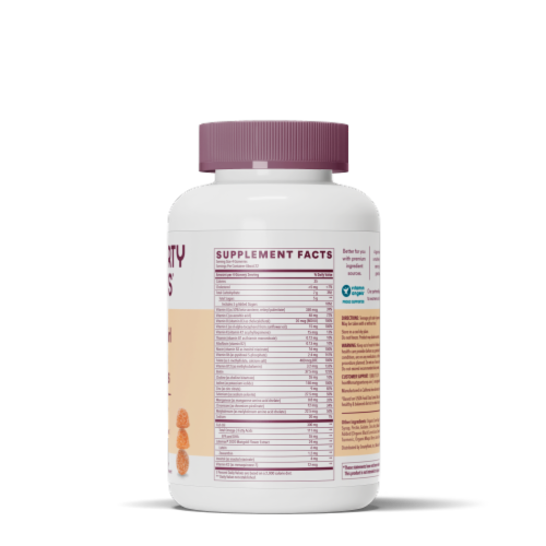 SmartyPants Teen Girl Complete Multivitamin Gummies Perspective: back