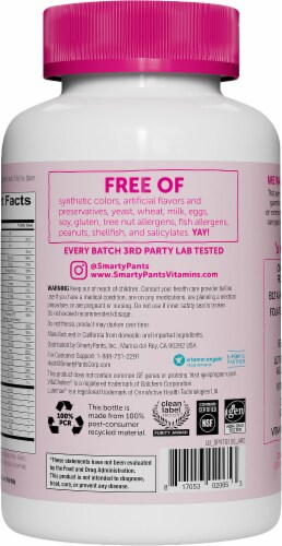 SmartyPants Teen Girl Complete Multivitamin Gummies Perspective: back