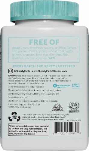 SmartyPants Organics Prenatal Complete Multivitamin Gummies Perspective: back