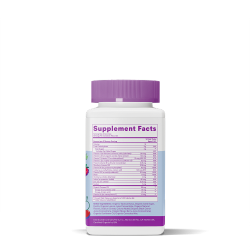 SmartyPants® Organics Toddler Formula Vegetarian Vitamin Gummies Perspective: back