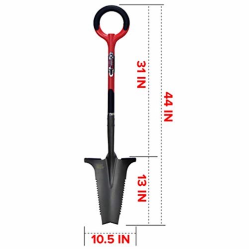 Radius Carbon Steel blade Poly Handle 10.5 in. W x 44.5 in. L Shovel - Total Qty: 1 Perspective: back