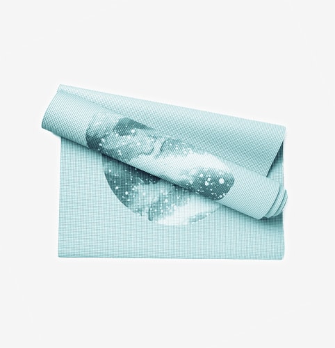 Oak and Reed Non Slip Yoga Mat Mint Moon Phases 68 in x 24 in x