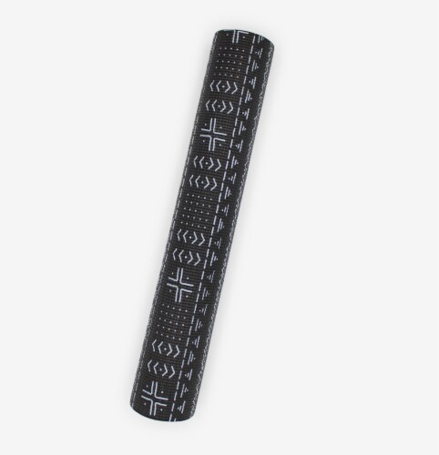 Oak and Reed Non-Slip  Yoga Mat, Black Mudcloth Perspective: back