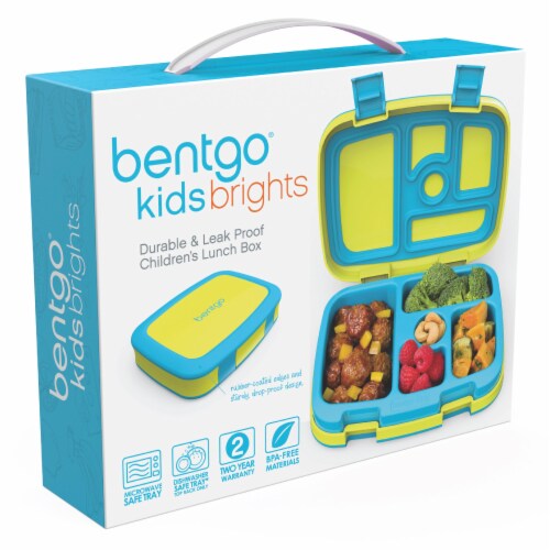 Bentgo Kids Brights Durable & Leak Proof Children's Lunch Box - Citrus Yellow Perspective: back