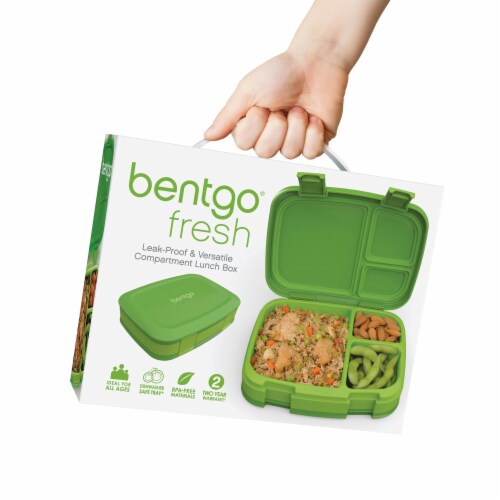 Bentgo Fresh Leak-Proof & Versatile Compartment Lunch Box - Green Perspective: back