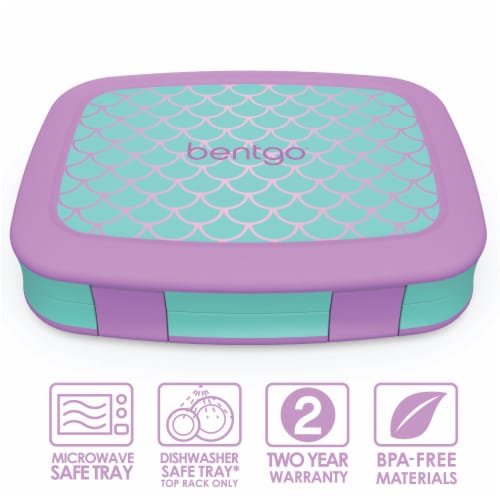 Bentgo Kids Durable & Leak Proof Mermaid Scales Children's Lunch Box -  Aqua, 1 ct - Ralphs