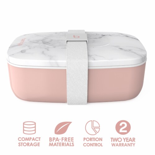 Bentgo Classic On-The-Go Food Container - Blush Marble Perspective: back