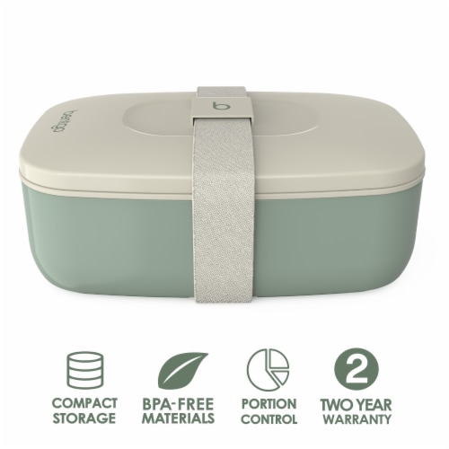 Bentgo Classic On-The-Go Food Container - Khaki Green Perspective: back