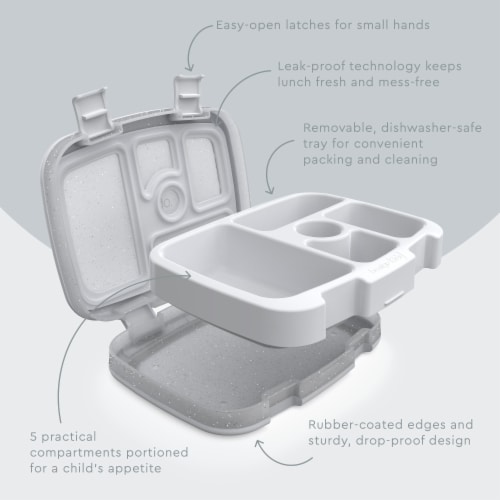 Bentgo Silver Glitter Kids Lunch Box Perspective: back