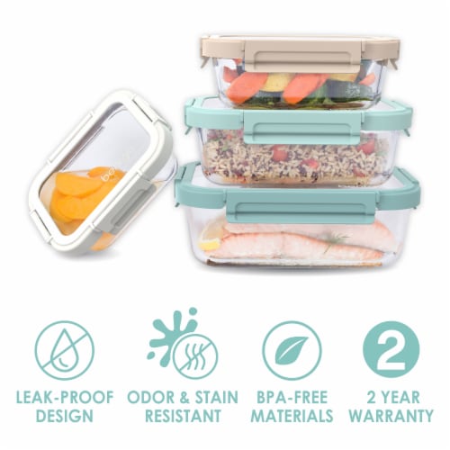 Bentgo® Glass Leak-Proof Food Storage Containers Perspective: back