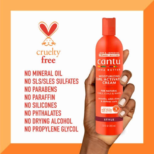 Cantu® Shea Butter Moisturizing Curl Activator Cream Perspective: back
