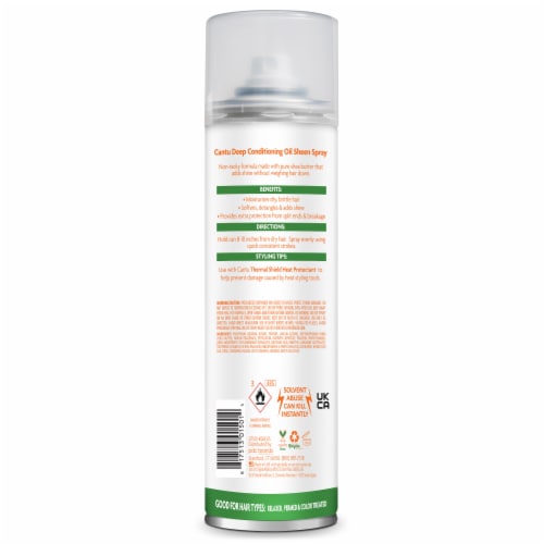 Cantu Shea Butter Oil Sheen Deep Conditioning Spray Perspective: back