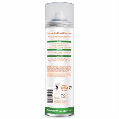 Cantu Shea Butter Oil Sheen Deep Conditioning Spray Perspective: back