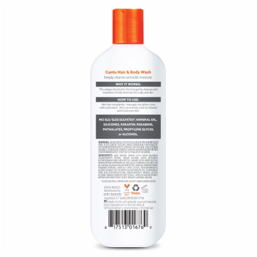 Cantu Men's Shea Butter 3-In-1 Shampoo Conditioner and Body Wash Perspective: back
