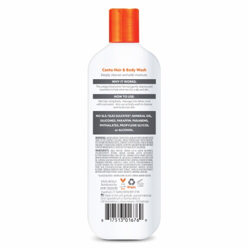 Cantu Men's Shea Butter 3-In-1 Shampoo Conditioner and Body Wash Perspective: back