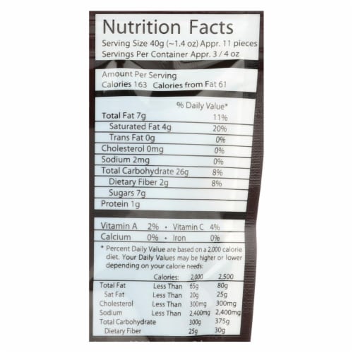 Next Organics Dark Chocolate Apricots 4 oz - Pack of 6 Perspective: back
