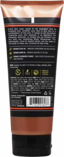 Olivina® Men Bourbon Cedar Hydrating Body Moisturizer Perspective: back