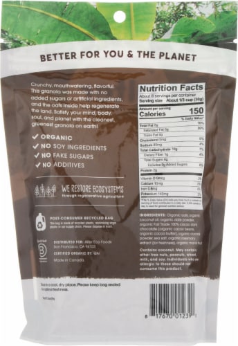 Alter Eco® Dark Chocolate Granola Perspective: back