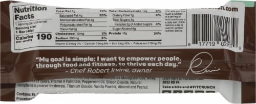 Robert Irvine's Fit Crunch® Mint Chocolate Chip Whey Protein Bars Perspective: back