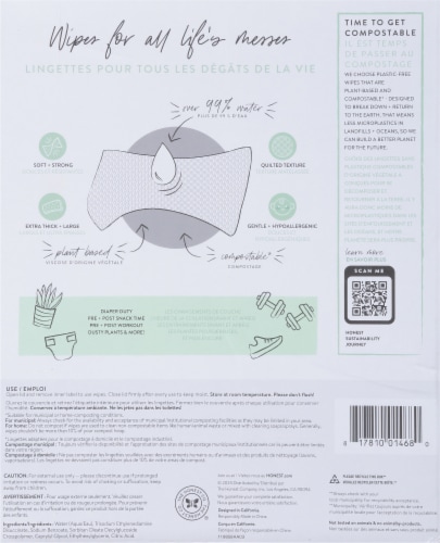 Honest Fragrance Free Baby Wipes Perspective: back