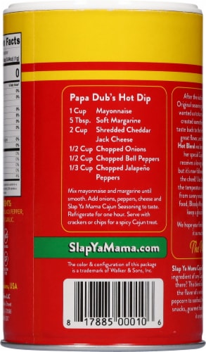Slap Ya Mama® Hot Blend Cajun Seasonimg Perspective: back