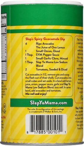 Slap Ya Mama® Cajun Blend Low Sodium Seasoning Perspective: back