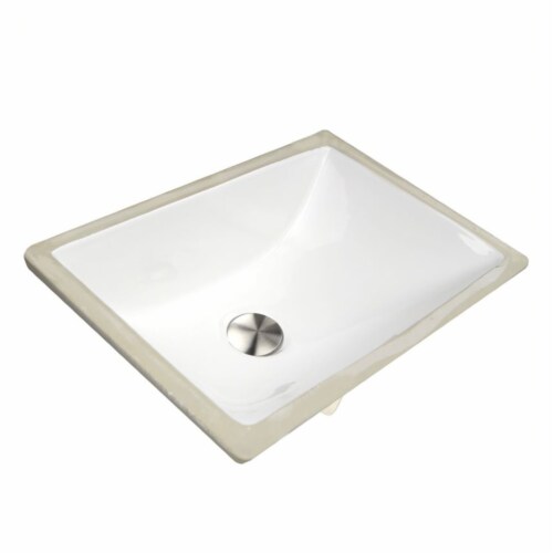 Nantucket Sinks GB-17x13-W Undermount Rectangle Ceramic Sink In White