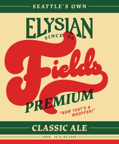 Elysian Brewing Company Fields Premium Classic Ale Craft Beer Perspective: back