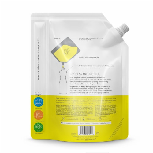 Method Lemon Mint Dish Soap Refill Perspective: back