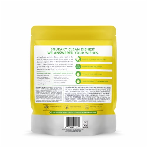 Method® Lemon Mint Dishwasher Detergent Packs Perspective: back