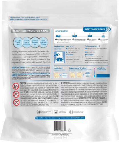 Method Free & Clear Laundry Detergent Packs Perspective: back