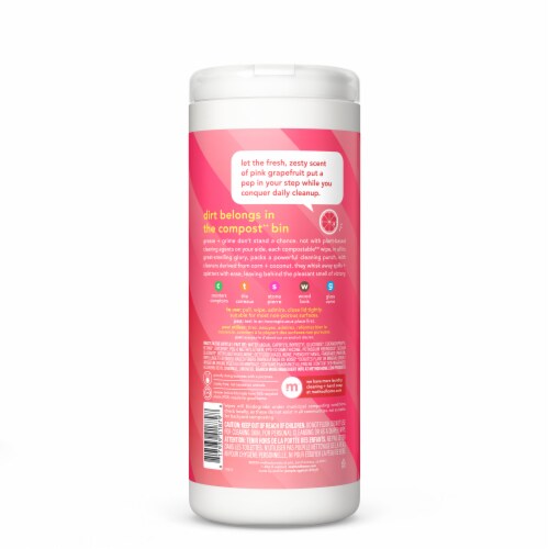METHOD All-Purpose Cleaning Wipes Pink Grapefruit Perspective: back