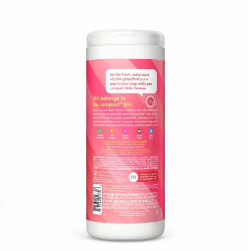 METHOD All-Purpose Cleaning Wipes Pink Grapefruit Perspective: back