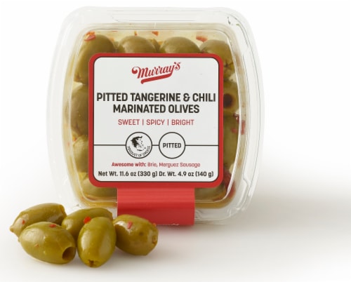 Murray's® Pitted Tangerine & Chili Marinated Olives Perspective: back
