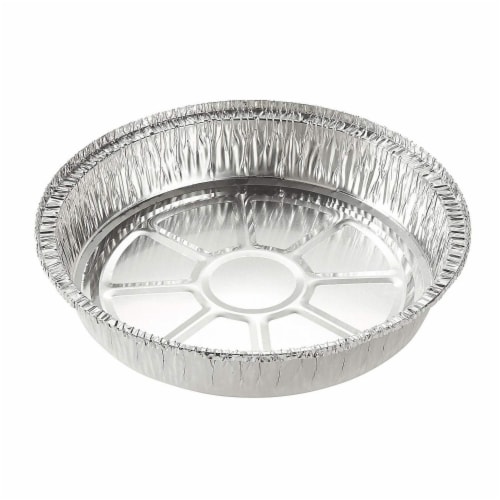 Aluminum Foil Pans - 25-Piece Round Disposable Tin Pans with Flat Board Lids Perspective: back