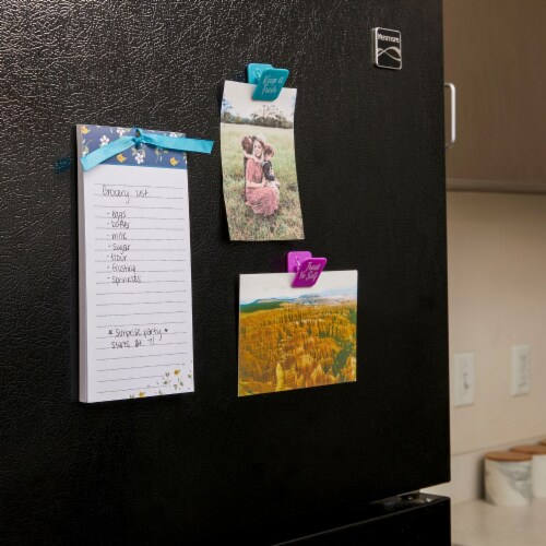 Floral Magnetic Notepads for Refrigerator, 60 Sheets Each (4 x 8 In, 6 Pack) Perspective: back