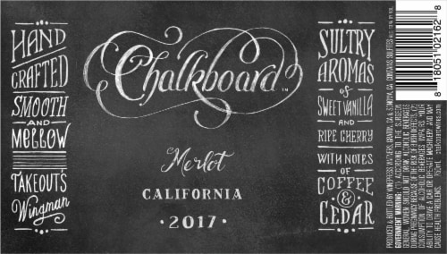 Chalkboard Merlot Perspective: back