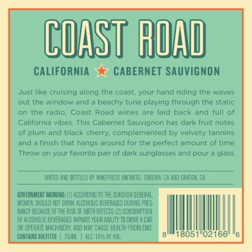 Coast Road Cabernet Sauvignon Perspective: back