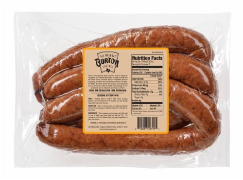 Burton Garlic Sausage Perspective: back