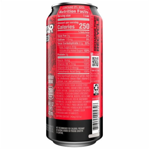 Rockstar Punched Fruit Punch Energy Drink Perspective: back