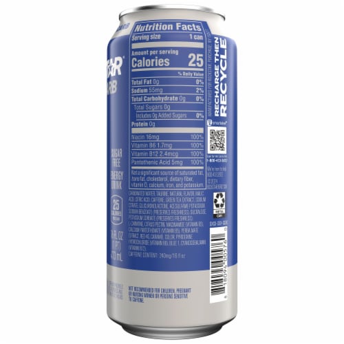 Rockstar Zero Carb Sugar Free Energy Drink Perspective: back