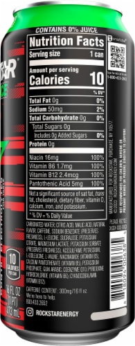 Rockstar XDurance Super Sours Green Apple Energy Drink Perspective: back