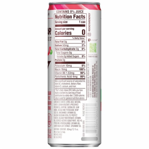 Rockstar Unplugged™ Raspberry Cucumber Energy Drink Perspective: back