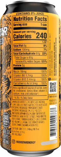 Rockstar® Punched® Mango Energy Drink Perspective: back