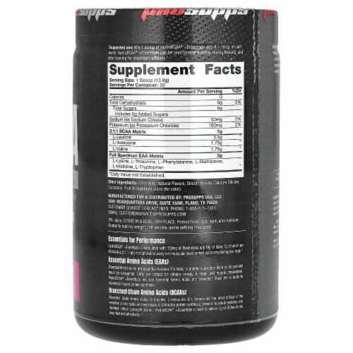 Pro Supps® HydroBCAA® Blackberry Lemonade Dietary Supplement Perspective: back