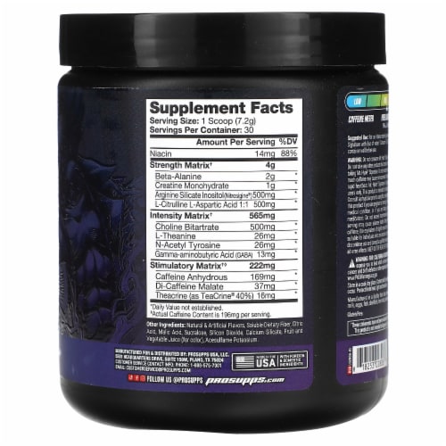 Pro Supps® Mr. Hyde® Blue Razz Popsicle Signature Pre-Workout Dietary Supplement Perspective: back